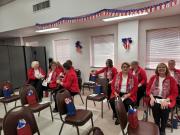 waiting to sing at Memorial Day event in Fulshear